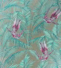 Metallic colors are a trend that shows no sign of. Matthew Williamson Sunbird Wallpaper
