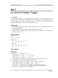 Contoh acak saling bebas dengan median (m) tdk diketahui b. Uji Tanda Statistika Non Parametrik Bab 2