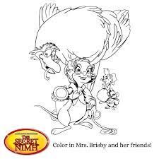 In her quest for a cure she frees a young crow from some string in which he has foolishly tied himself. Print Out This Page And Let Your Children Color In Some Of Their Favorite Characters From Secret Of Nimh C 201 Coloring Pages Cartoon Movies Favorite Character