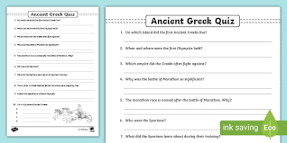 Please, try to prove me wrong i dare you. Ancient Greece Quiz Primary Teaching Resources