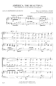 America The Beautiful Three Part Mixed Ar J W Pepper Sheet Music