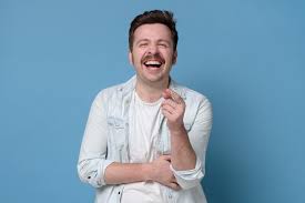 Check spelling or type a new query. Laughing Caucasian Man With Mustache Funny Reaction On Joke Stock Image Image Of Chuckle Expression 173268681