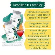 Folik asid dianggap sebagai makanan otak, ia diperlukan untuk pengeluaran tenaga dan pembentukan sel darah merah. Shaklee Vitamin B Complex With Folic Acid 120 Tablets Premium Supplement 100 Genuine Fast Shipping Shopee Malaysia