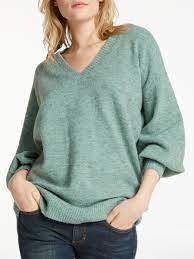And Or Slouchy V Neck Jumper
