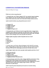 Check spelling or type a new query. Latihan Soal Uji Kompetensi Perawat 5