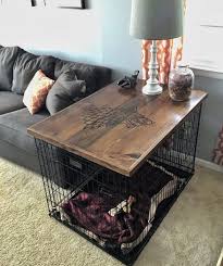 Just Add A Wood Top As A Table Behind Couch Dog Crate Table Dog Crate Furniture Diy Dog Crate