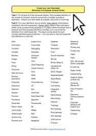 Computer Science End Of Term Create Your Own Dictionary Aimed At Ks4 Computer Science Quotes Computer Science Computer Science Lessons