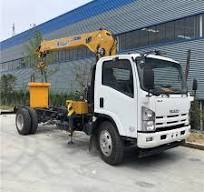 Isuzu 8 Tons Telescoping Boom Truck Mounted Truck with Crane for Sale