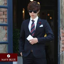 Navy blue slim fit suit tuxedo 2 button satin collar flat front pants azar man. Buy Luxury Classic Slim Fit Men Wedding Suit Jacket Pant Tie Suits For Men Free Shipping No Tax Woopshop