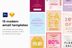 Lihat ide lainnya tentang tarian modern, braveheart, adobe indesign. 15 Modern Sale Email Templates Graphic By Janna Hagan Creative Fabrica