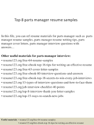 50+ cover letter examples for job applications & internships | updated for 2021. Top 8 Parts Manager Resume Samples