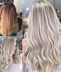 Color Correction Spotty Blonde To Beautiful Violet Ash Hair Color Modern Salon Ash Hair Color Toner For Blonde Hair Beige Blonde Hair