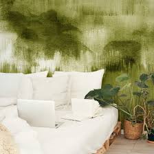 Fototapete Nouveauprints Watercolour Brush Strokes Grun Wall Art De Fototapete Tapeten Tapezieren
