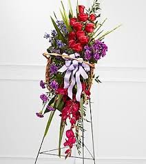 Soldier Salute Standing Spray Arranged By A Florist In Lansford Pa Porvaznik S Flowers