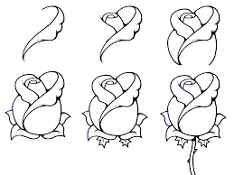 Touch device users, explore by touch or with swipe gestures. Drawing Step By Step Sketch Step By Step Simple Rose Drawing