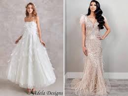 Not only do we love the idea of a classic ivory ballgown dress, but we also love these romantic dresses in soft hues like rose, lilac, and silver. Feather Wedding Dresses Feather Bridal Capes