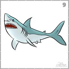 Draw an inverted triangle with two lines at both sides for the nose. How To Draw A Shark In 9 Easy Steps Craft Mart