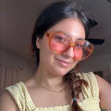 Retro 70s 80s oversized Vintage Christian Dior Orange Rose colored  Sunglasses