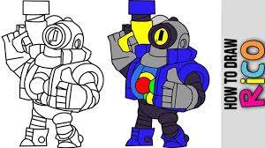How To Draw Rico Best Legendary Brawler Brawl Stars Animations Tip Drawing Lessons For Kids Drawing Lessons Drawings