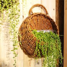 Flower Planter Wall Hanging Basket Ornamental Vases Garden Outdoor Indoor Holder Home Decoration Home Decor From Home And Garden On Banggood Com Hanging Flower Baskets Baskets On Wall Wicker