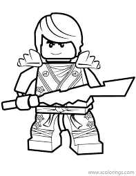 Hero with a magic spear guarding the gate. Lego Ninjago Blue Ninja Coloring Pages Xcolorings Com