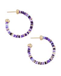 Be the first to review gold and purple earrings cancel reply. Reece Gold Small Hoop Earrings In Purple Mix Kendra Scott