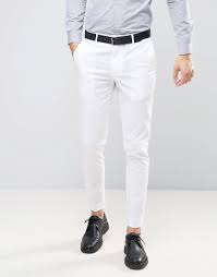 Love This From Asos Mens White Dress Pants Skinny Dress Pants Men White Pants Men