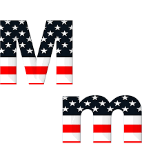 What is an us flag made of? M Letter With American Flag Pattern Free Image Download