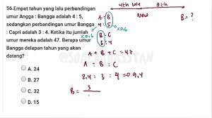 Tanpa x tanpa y tanpa eliminasi, dengan teknik sederhana cara singkat mengerjakan soal perbandingan umur yang biasa muncul di soal tps utbk tiu cpnskumpulan. Best Contoh Soal Perbandingan Selisih Umur