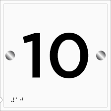 Number 10 sign