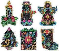 Cross stitch patterns for modern stitchers. Design Works Christmas Fantasy Ornaments Plastic Canvas Cross Stitch Kit 5914 123stitch