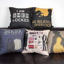 Movie Sherlock Holmes Watson Decor Throw Pillow Case Cushion Cover Square 18 Sherlock Sherlock Holmes Watson Nerdy Decor