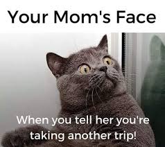 Your Mom S Face When You Tell Her You Re Taking Another Trip Travel Meme Vacation Meme Trip Planning