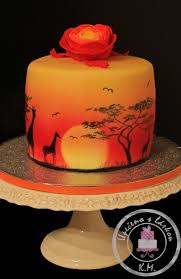 African Sunset Cakesdecor Silhouette Cake Africa Cake African Cake
