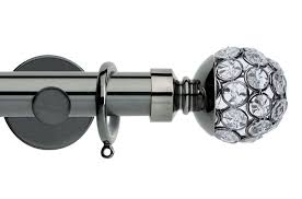 Make sure the pole is grounded. Rolls 35mm Neo Jewelled Ball Metal Curtain Pole Black Nickel