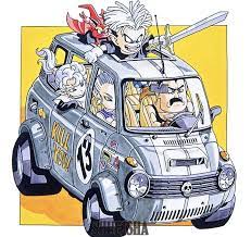 vジャンプ1993年7月号 go go ackman 第7話 扉絵 1993年7月1日発売 悪魔の少年アックマンが 人間の魂を奪うべく奮闘するギャグ漫画 7話の扉には アックマン一家が揃って車に乗るイラストがカラーで描かれている ドクロのエンブレムや kill you のペ イラスト