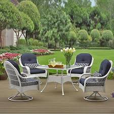 Patio Dining Set 5 Piece White Wicker Outdoor Furniture And Table Tempered Glass White Patio Dining Set Outdoor Furniture Outdoor Wicker Furniture