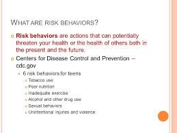 You are presented with so many insurance options that you are unsure which is best. What Are The 6 Health Risk Behaviors