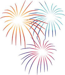 Happy 4th of july in red, white and blue. Fireworks Clipart Fireworks Clip Art Images Hdclipartall