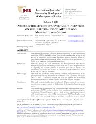 Besides, other taxes like federal tax, taxes on annual wealth and accumulated earnings, etc. Pdf Assessing The Effects Of Government Incentives On The Performance Of Smes In Food Manufacturing Sector
