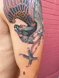 Two tattoo designs for a client, of an osprey gryphon and an australian magpie. Osprey Tattoos
