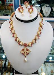 Our tiny pearl necklace is made in gold vermeil, which is a thick layer of 18k over sterling silver, and does require some extra. Pearl Necklace Set Send Gifts And Money To Nepal Online From Www Muncha Com