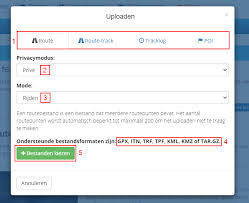 Uploaden Route Route Track En Tracklog Ondersteuning