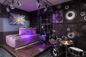 This Bedroom Has A Lighting And Sound System That Are Perfect For A Future Rockstar Toll Brothers At Amalfi Hills Music Bedroom Decor Music Bedroom Rock Room