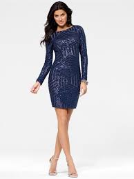 Sapphire Blue Sequin Sheath Dresses Cache Dresses Womens Cocktail Dresses Cocktail Dress