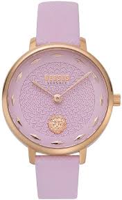 Versace La Villette Leather Strap Watch 36mm Watches Women Fashion Versus Versace Leather