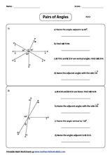 They will be asked to label the vertex and sides of angles and name all angles with a given vetex. Angles Worksheets
