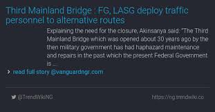 Image result for 3rd mainland bridge akinsanya