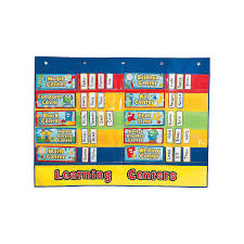 classroom centers pocket chart 49 piece set educational learning aids