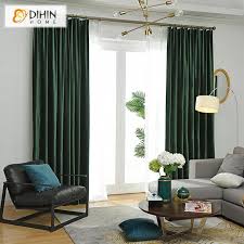 Modern dark green living room. Modern Curtain Blackout Grommet Window Curtain For Living Room Dihinhome Home Textile